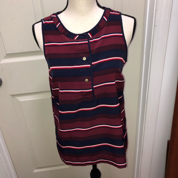Tommy Hilfiger striped sleeveless blouse Size M - Picture 2 of 6